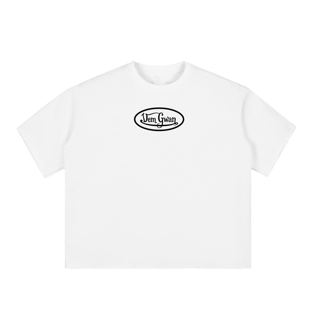 "DEMGWAN" Raw-Edge T-Shirt